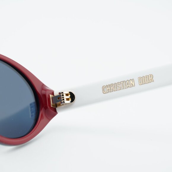Dior DIORPACIFIC R1F 50B0 Sunglasses White Oval Frame, Blue Lenses main image 9